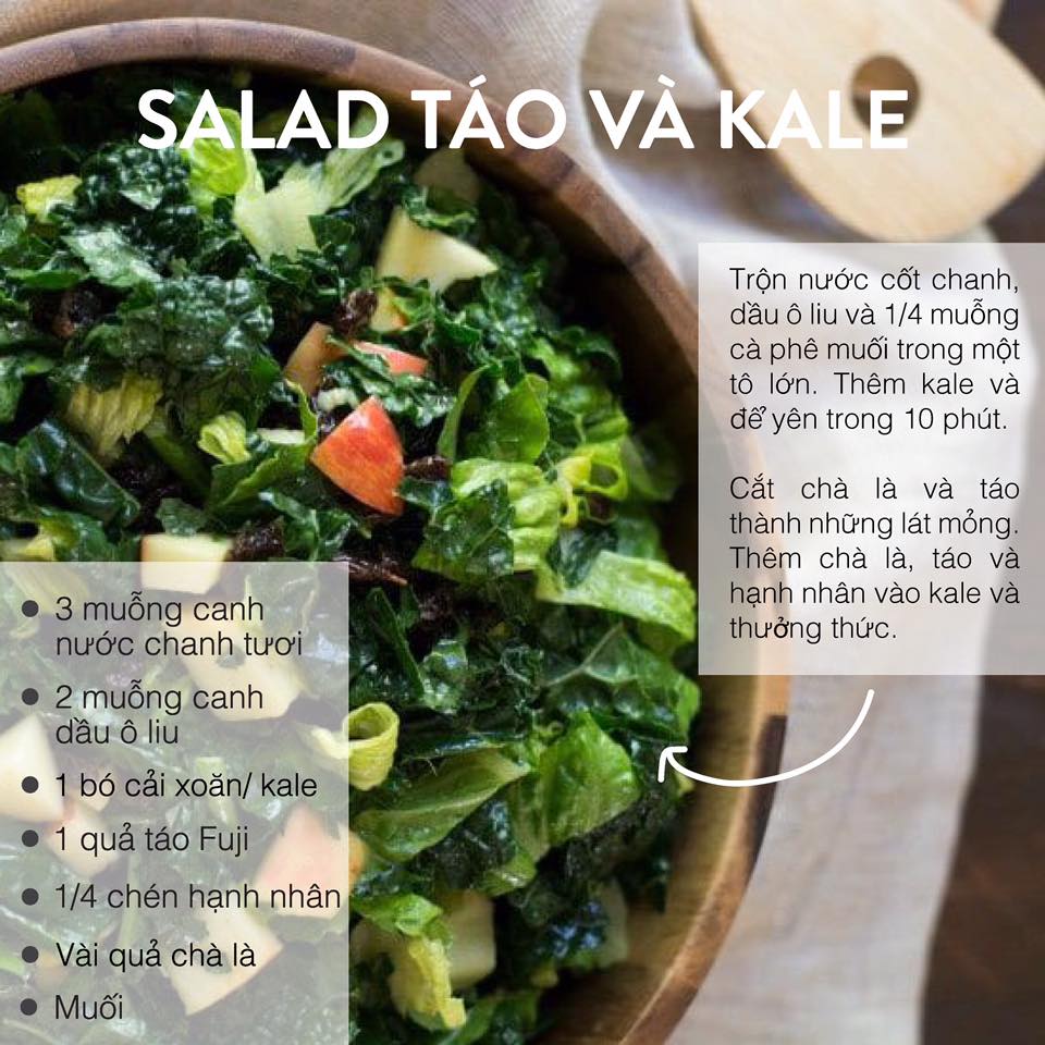 Salad Táo và Kale