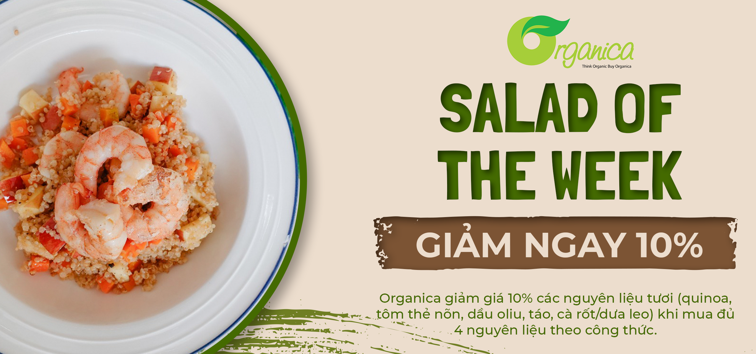 “Công thức của tuần: salad quinoa”.