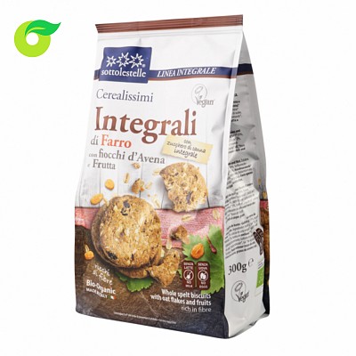 Organic Fruit Oat Biscuits Sottolestelle 300g