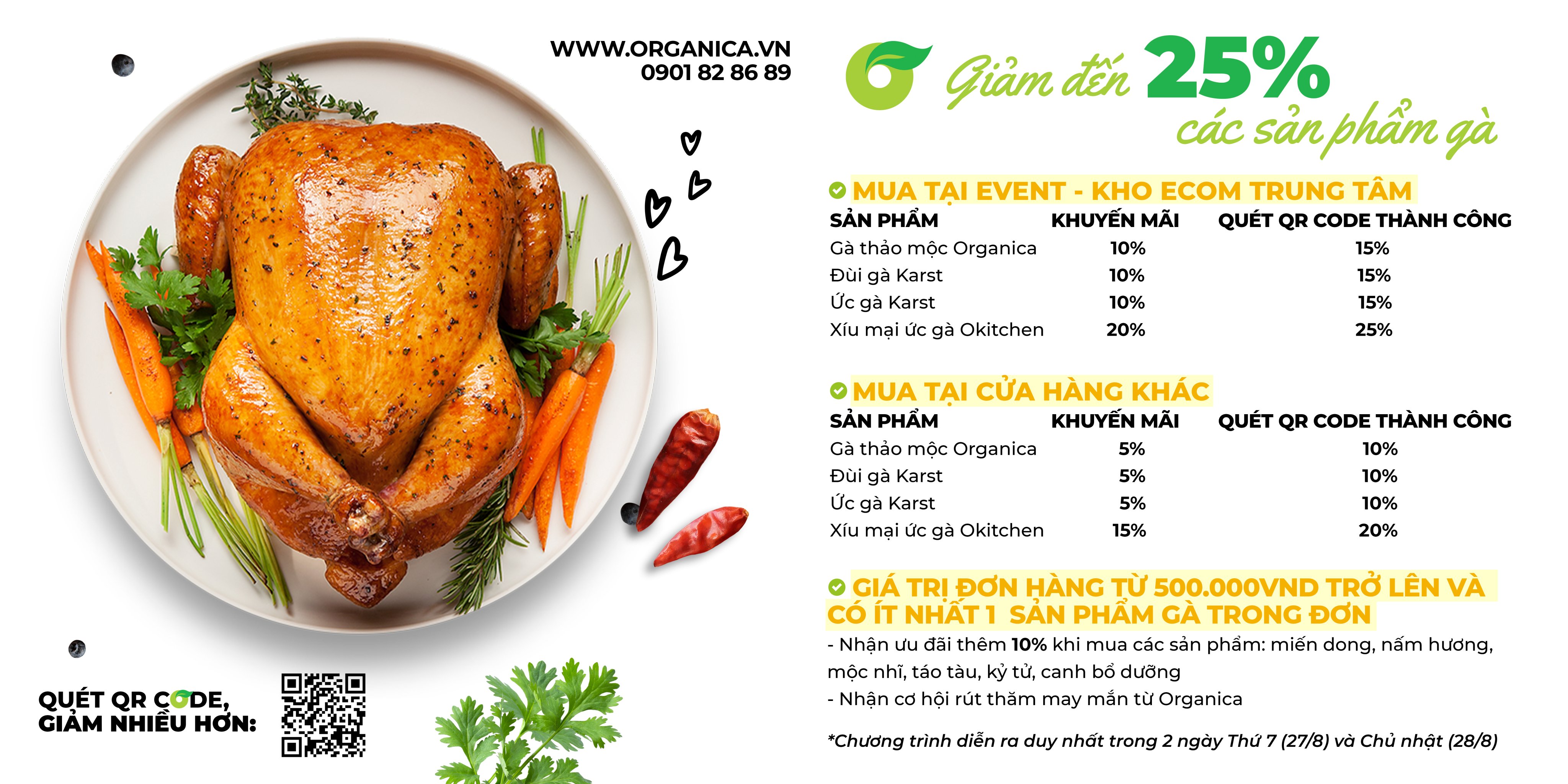 HOT SALE UP TO 25% FOR CHICKEN 27 & 28.08.2022