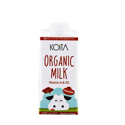 Sữa bò hữu cơ vị socola Koita 200ml