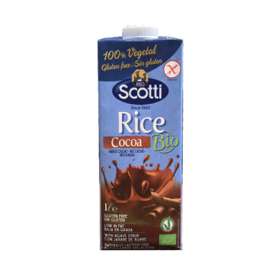 Sữa gạo Cacao hữu cơ Riso Scotti 1L