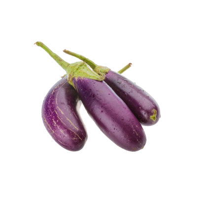 Organic eggplants